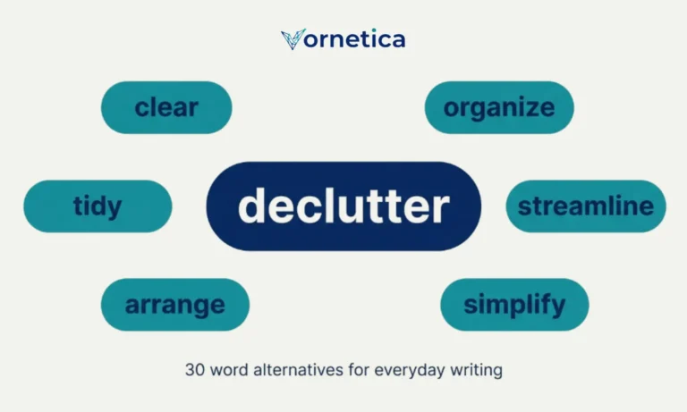 Synonyms for declutter with examples for organizing a clean and tidy space